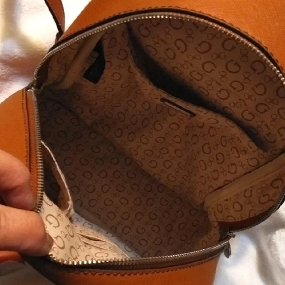 GUESS Brown Backpack with Bow Accent - Picture 6 of 7